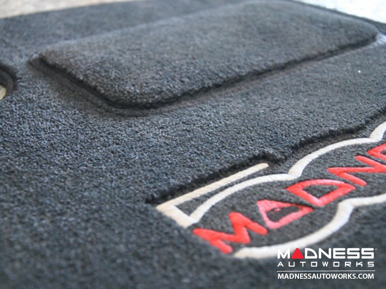 FIAT 500 Floor Mats Premium Carpet MADNESS Front + Rear Set w